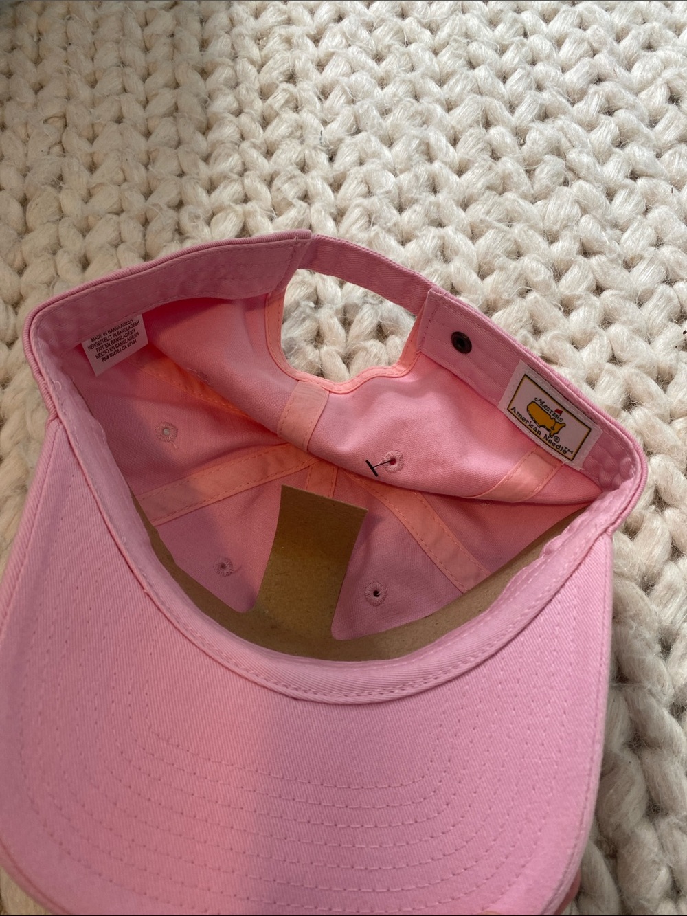 Masters Pink Hat with Yellow & Green Logo - Picture 5 of 5